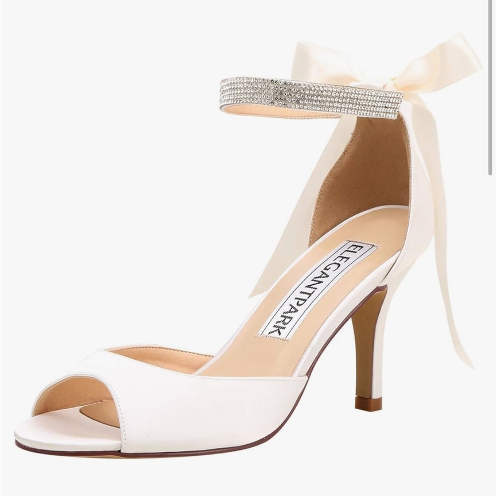 ELEGANTPARK Women Peep Toe High Heel Sandals